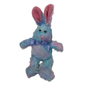 Gallerie Easter Bunny Rabbit Plush Stuffed Animal Toy 9" Small Pastel W/ Bow